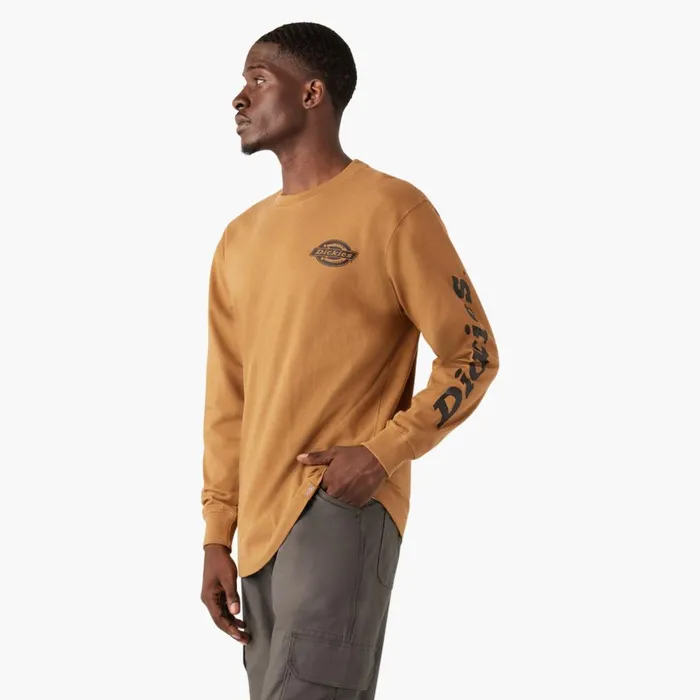 Dickies TShirts Long Sleeve Heavyweight Logo TShirt Brown Duck Brown Duck bd 8211 Men Dickies TShirts Long Sleeve Heavyweight Logo TShirt Brown Duck Brown Duck bd 8211 Men