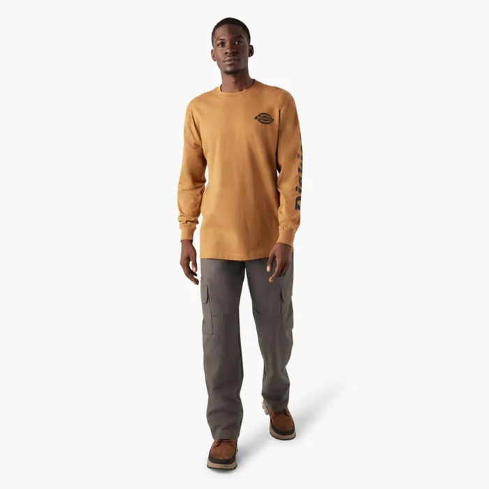 Dickies TShirts Long Sleeve Heavyweight Logo TShirt Brown Duck Brown Duck bd 8211 Men Dickies TShirts Long Sleeve Heavyweight Logo TShirt Brown Duck Brown Duck bd 8211 Men