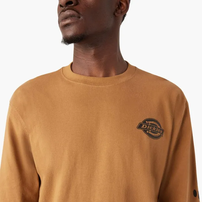 Dickies TShirts Long Sleeve Heavyweight Logo TShirt Brown Duck Brown Duck bd 8211 Men Dickies TShirts Long Sleeve Heavyweight Logo TShirt Brown Duck Brown Duck bd 8211 Men