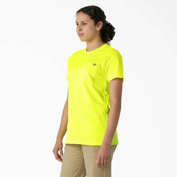 Dickies TShirts Women039s Heavyweight Short Sleeve Pocket TShirt Bright Yellow Bright Yellow bwd 8211 Women