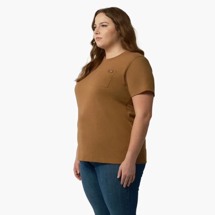 Dickies TShirts Women039s Plus Heavyweight Short Sleeve Pocket TShirt Brown Duck Brown Duck bd 8211 Women Dickies TShirts Women039s Plus Heavyweight Short Sleeve Pocket TShirt Brown Duck Brown Duck bd 8211 Women
