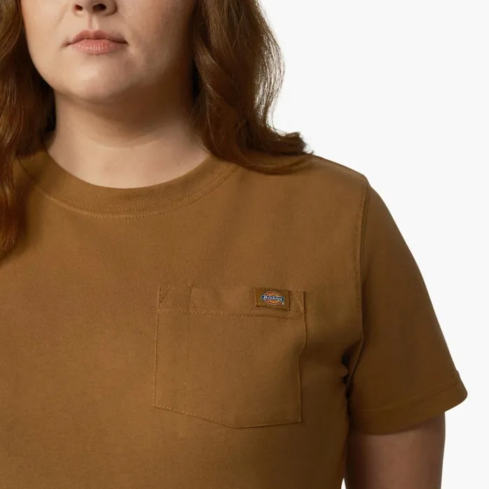 Dickies TShirts Women039s Plus Heavyweight Short Sleeve Pocket TShirt Brown Duck Brown Duck bd 8211 Women Dickies TShirts Women039s Plus Heavyweight Short Sleeve Pocket TShirt Brown Duck Brown Duck bd 8211 Women