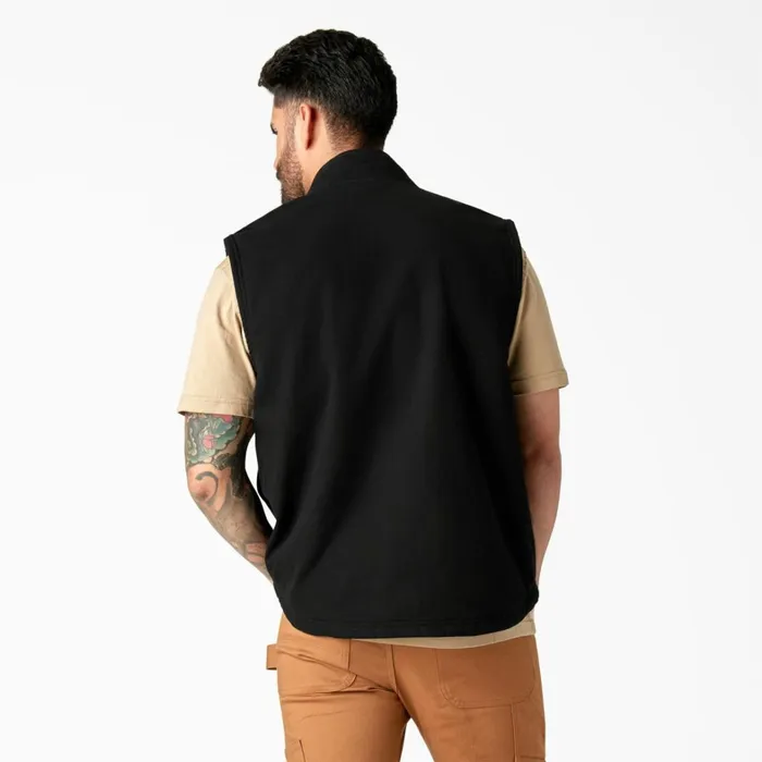 Dickies Vests Duck Canvas High Pile Fleece Lined Vest Rinsed Black Rinsed Black rbkx 8211 Men Dickies Vests Duck Canvas High Pile Fleece Lined Vest Rinsed Black Rinsed Black rbkx 8211 Men