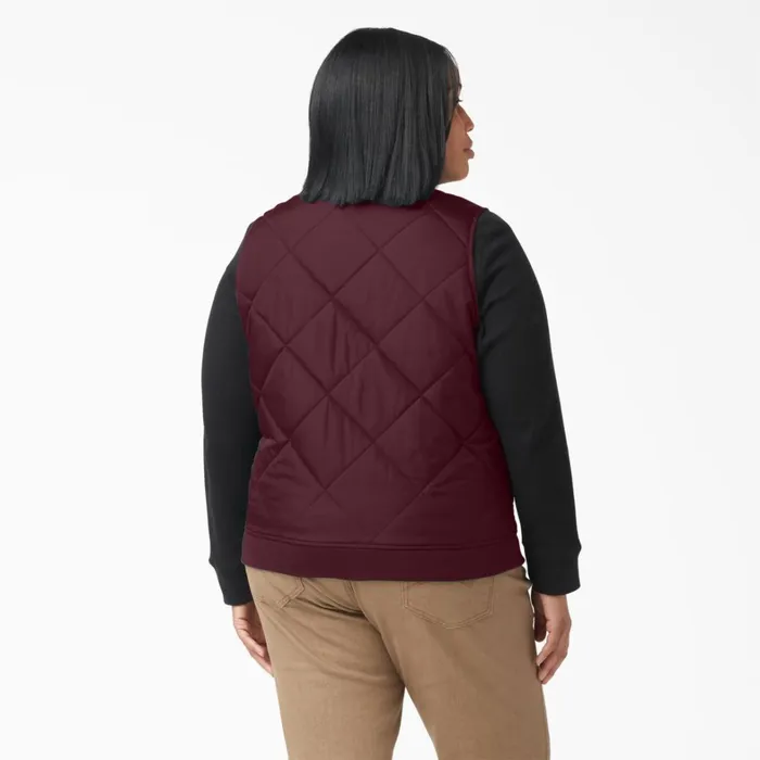 Dickies Vests Womens Plus Quilted Vest Burgundy Burgundy by 8211 Women Dickies Vests Womens Plus Quilted Vest Burgundy Burgundy by 8211 Women