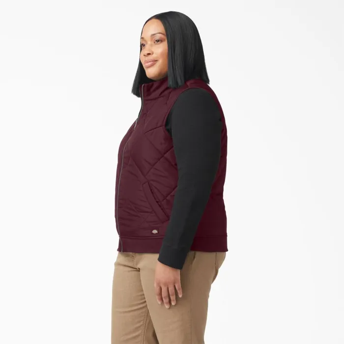 Dickies Vests Womens Plus Quilted Vest Burgundy Burgundy by 8211 Women Dickies Vests Womens Plus Quilted Vest Burgundy Burgundy by 8211 Women