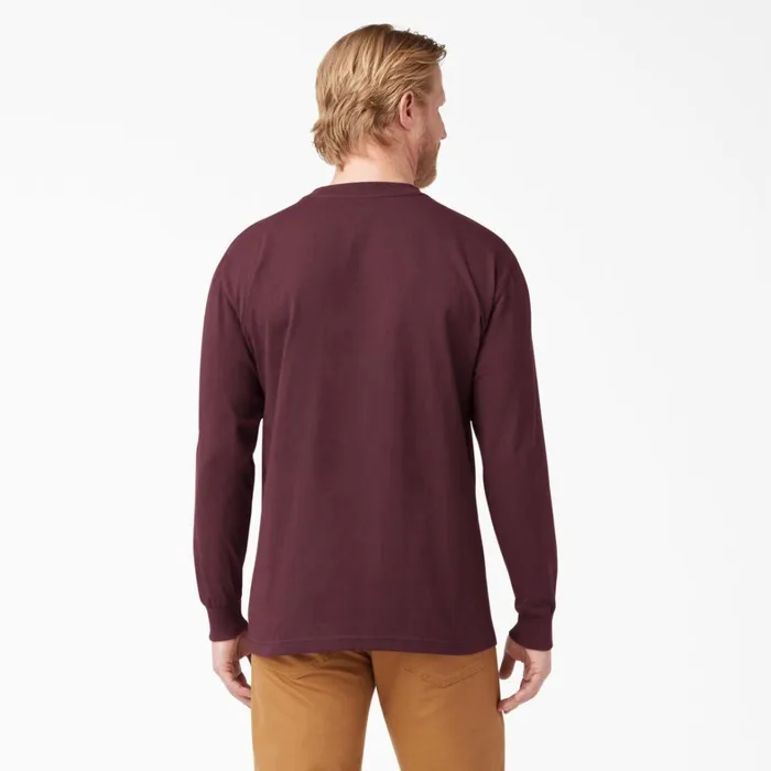 Dickies Work Shirts Heavyweight Long Sleeve Pocket TShirt Burgundy Burgundy by 8211 Men Dickies Work Shirts Heavyweight Long Sleeve Pocket TShirt Burgundy Burgundy by 8211 Men
