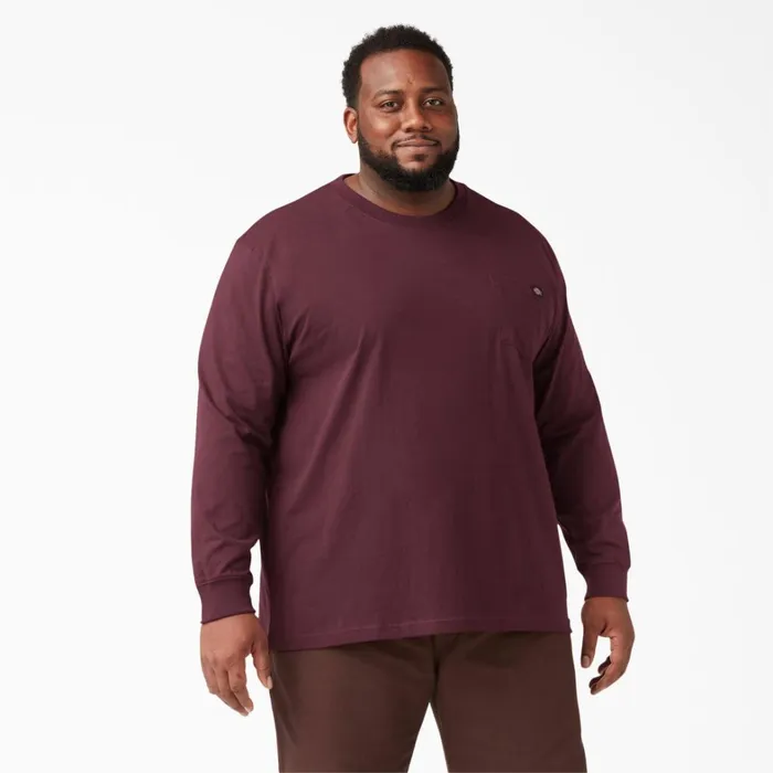 Dickies Work Shirts Heavyweight Long Sleeve Pocket TShirt Burgundy Burgundy by 8211 Men Dickies Work Shirts Heavyweight Long Sleeve Pocket TShirt Burgundy Burgundy by 8211 Men