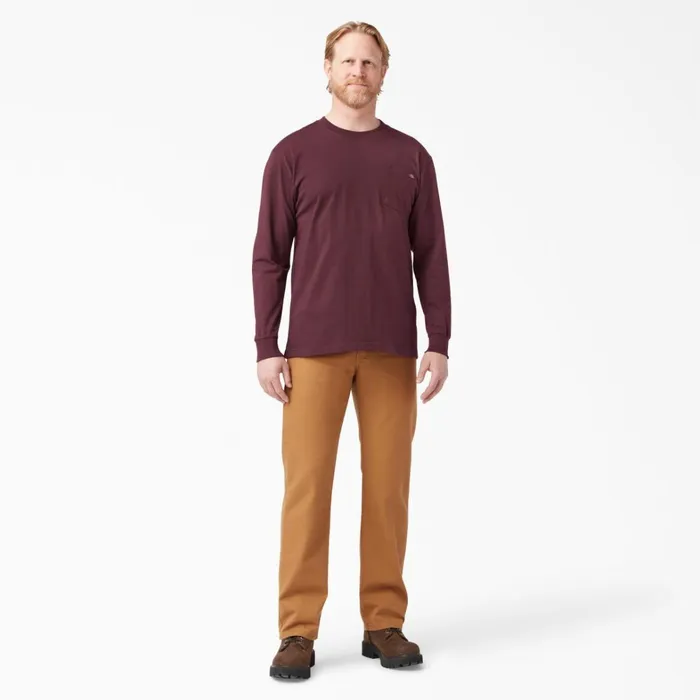 Dickies Work Shirts Heavyweight Long Sleeve Pocket TShirt Burgundy Burgundy by 8211 Men Dickies Work Shirts Heavyweight Long Sleeve Pocket TShirt Burgundy Burgundy by 8211 Men