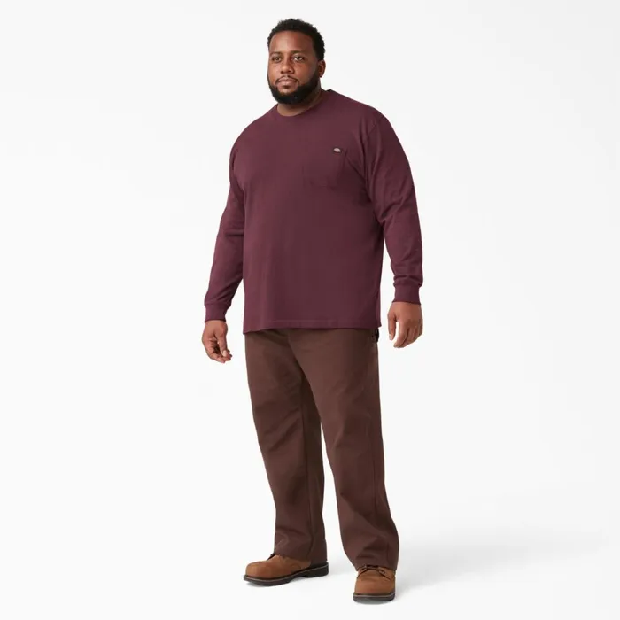 Dickies Work Shirts Heavyweight Long Sleeve Pocket TShirt Burgundy Burgundy by 8211 Men Dickies Work Shirts Heavyweight Long Sleeve Pocket TShirt Burgundy Burgundy by 8211 Men