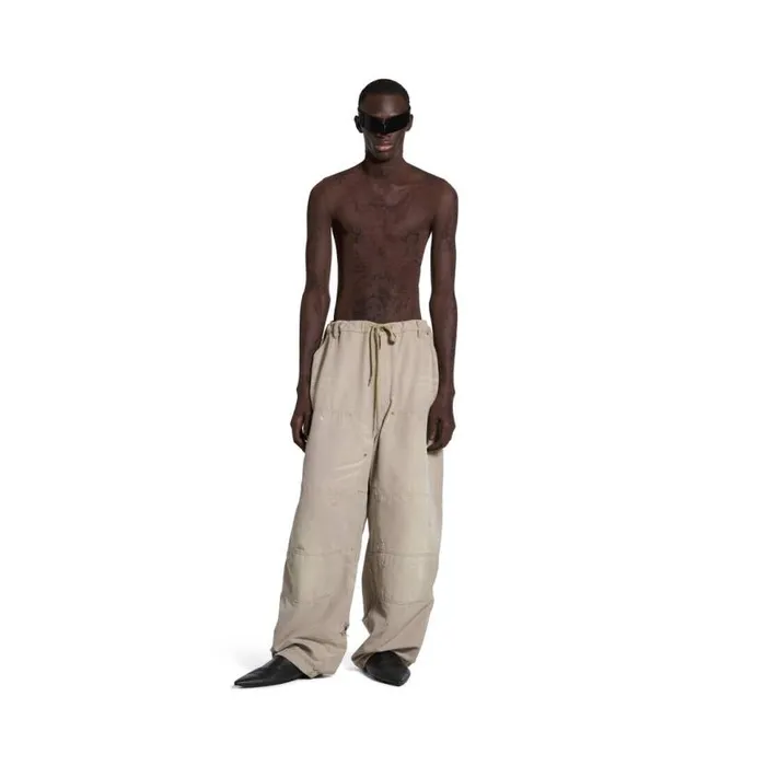 Double Knee Pants In Beige Men Balenciaga Pants