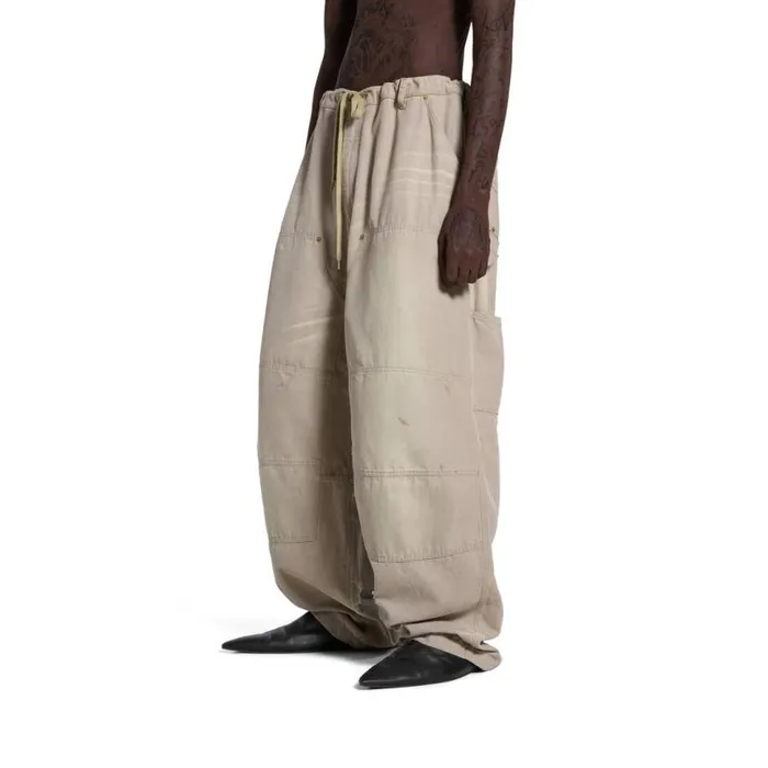 Double Knee Pants In Beige Men Balenciaga Pants