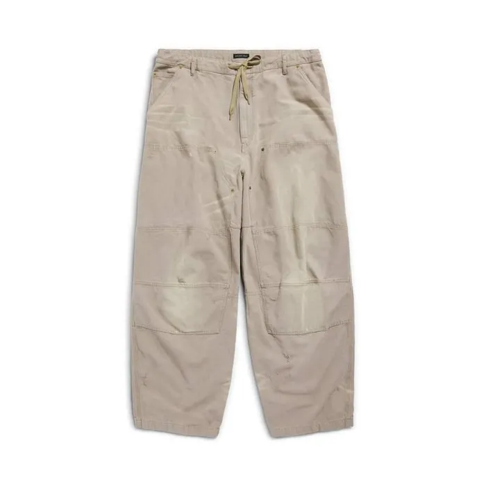 Double Knee Pants In Beige Men Balenciaga Pants
