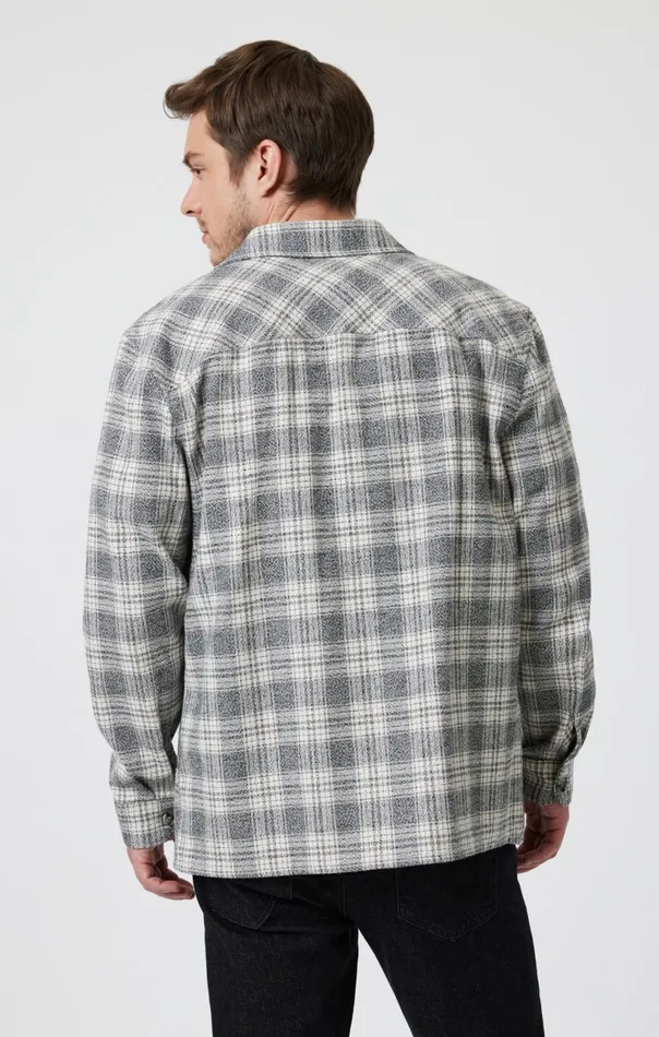 Double Pocket Check Shirt In Grey Marl CHeck Men Mavi Jeans Jackets Double Pocket Check Shirt In Grey Marl CHeck Men Mavi Jeans Jackets