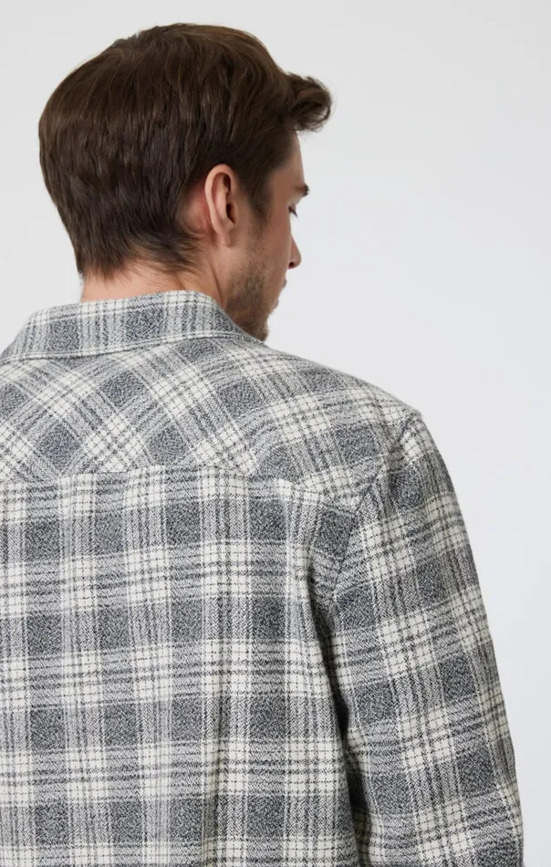Double Pocket Check Shirt In Grey Marl CHeck Men Mavi Jeans Jackets Double Pocket Check Shirt In Grey Marl CHeck Men Mavi Jeans Jackets