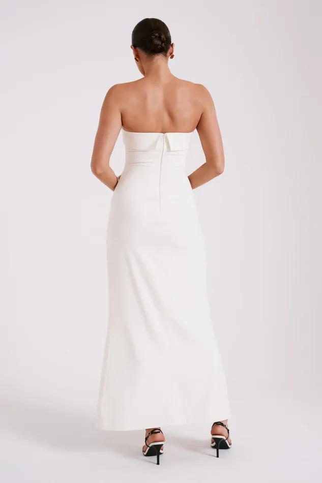 Dresses Women Meshki Abbie Strapless Suiting Maxi Dress 8211 Ivory Dresses Women Meshki Abbie Strapless Suiting Maxi Dress 8211 Ivory