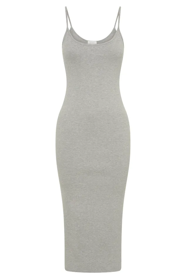Dresses Women Meshki Alexis Ribbed Cami Midi Dress 8211 Grey Marle
