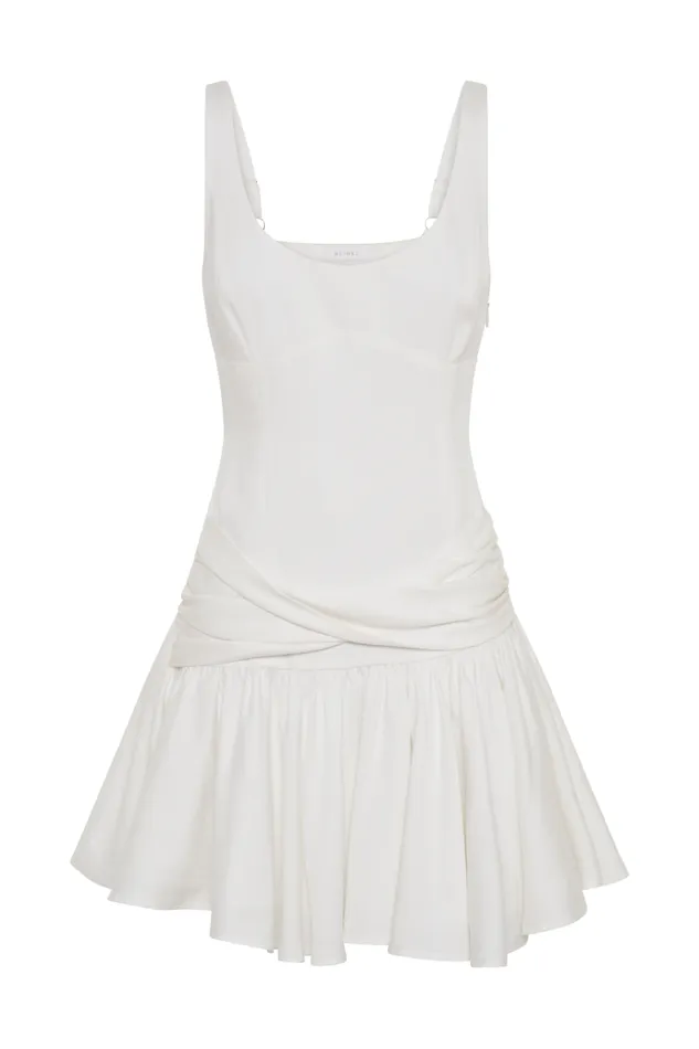 Dresses Women Meshki Alvara Cotton Puffy Mini Dress 8211 White