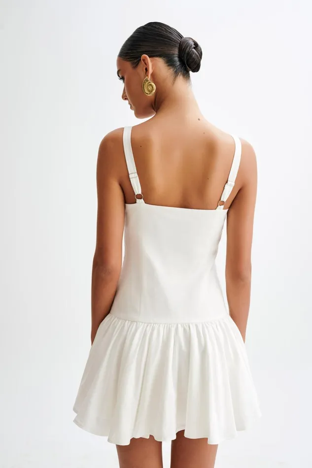 Dresses Women Meshki Alvara Cotton Puffy Mini Dress 8211 White