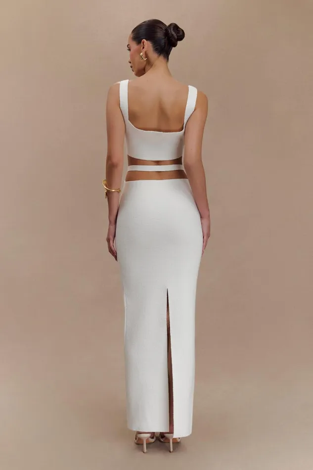 Dresses Women Meshki Alysanne Cut Out Knit Maxi Dress 8211 White