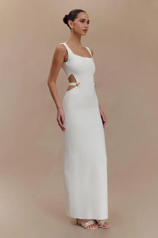 Dresses Women Meshki Alysanne Cut Out Knit Maxi Dress 8211 White