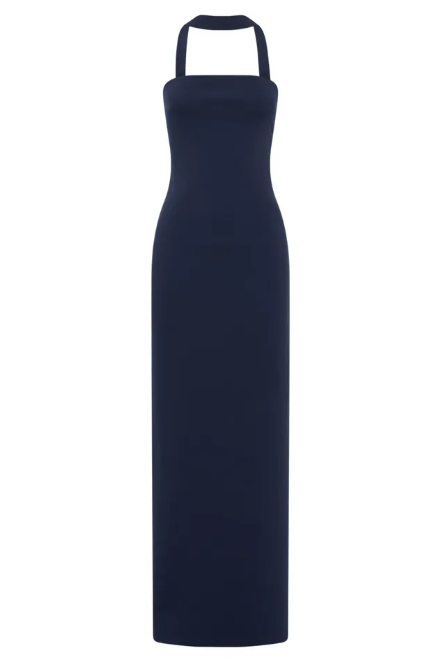 Dresses Women Meshki Amelita Suiting Halter Midi Dress 8211 Navy
