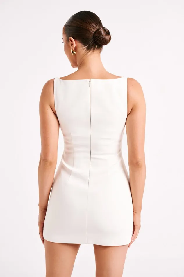 Dresses Women Meshki Angela Suiting Mini Dress 8211 Ivory