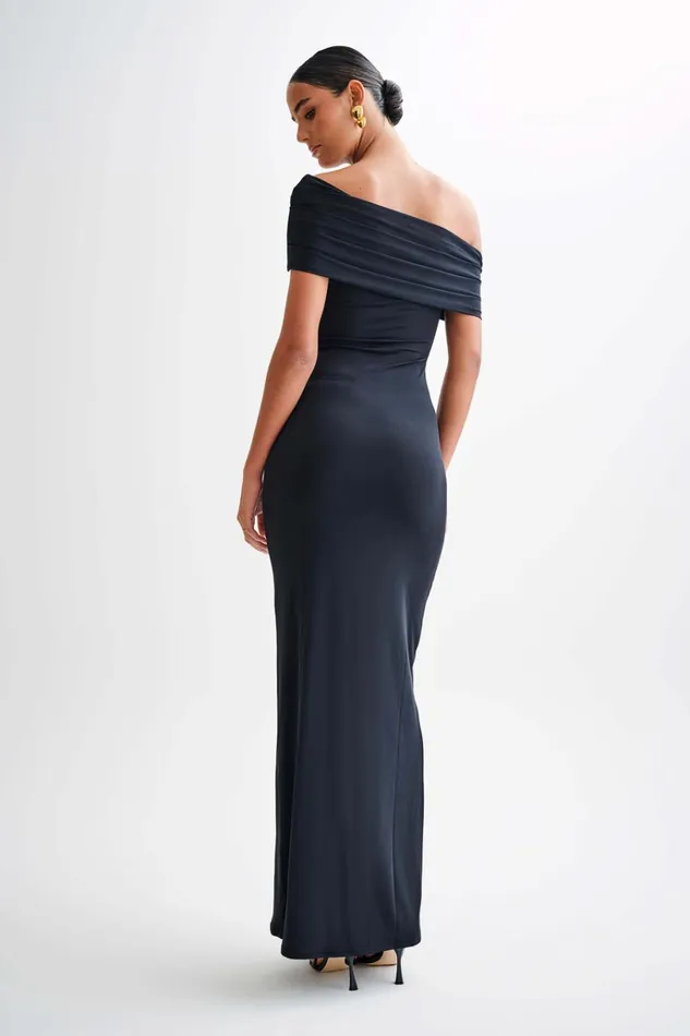 Dresses Women Meshki Cassandra Off Shoulder Slinky Maxi Dress 8211 Black