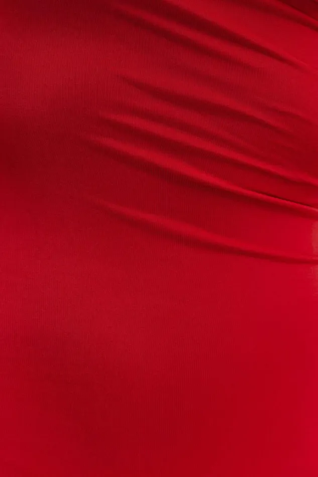 Dresses Women Meshki Cassandra Off Shoulder Slinky Maxi Dress 8211 Red