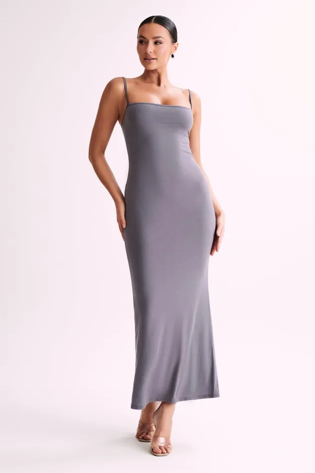 Dresses Women Meshki Cassie Modal Fishtail Maxi Dress 8211 Slate Grey