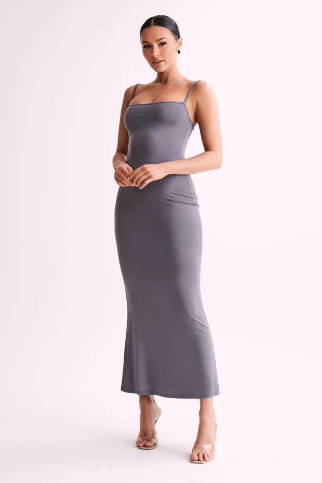 Dresses Women Meshki Cassie Modal Fishtail Maxi Dress 8211 Slate Grey
