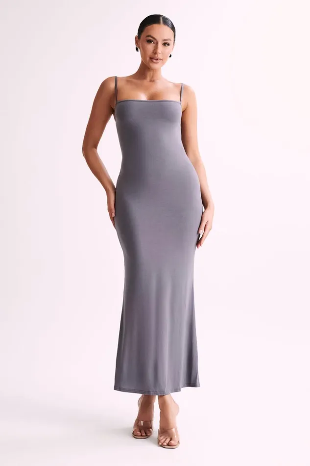 Dresses Women Meshki Cassie Modal Fishtail Maxi Dress 8211 Slate Grey