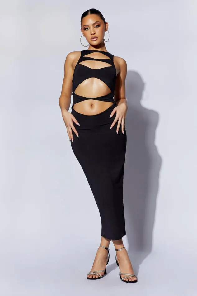 Dresses Women Meshki Chloe Cut Out Maxi Dress 8211 Black Dresses Women Meshki Chloe Cut Out Maxi Dress 8211 Black