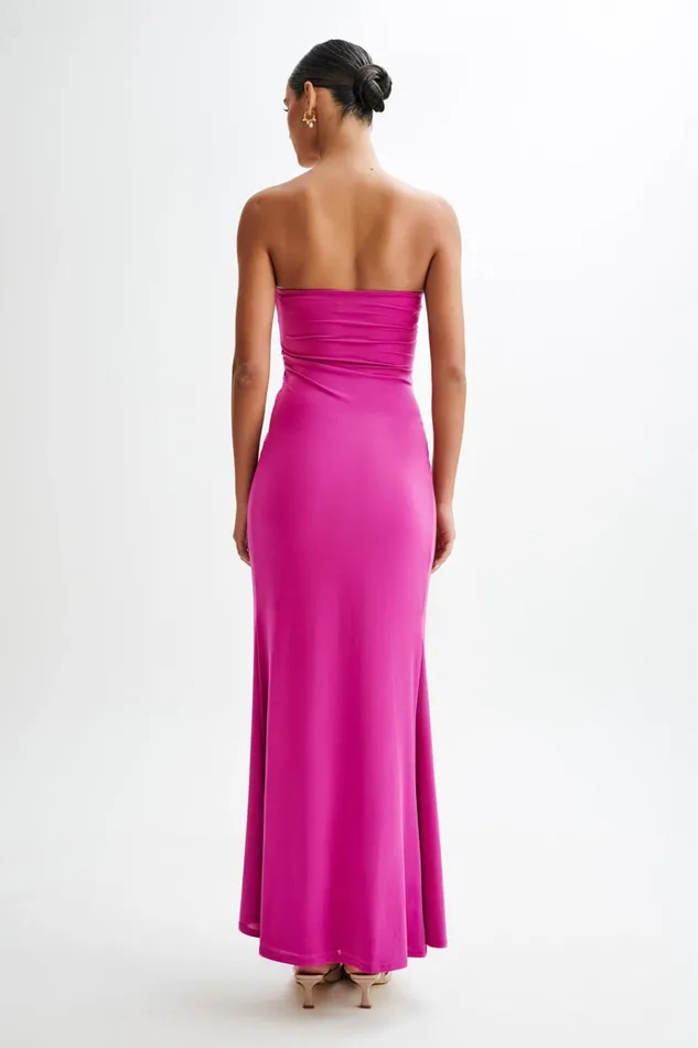 Dresses Women Meshki Cosima Slinky Strapless Maxi Dress 8211 Violet