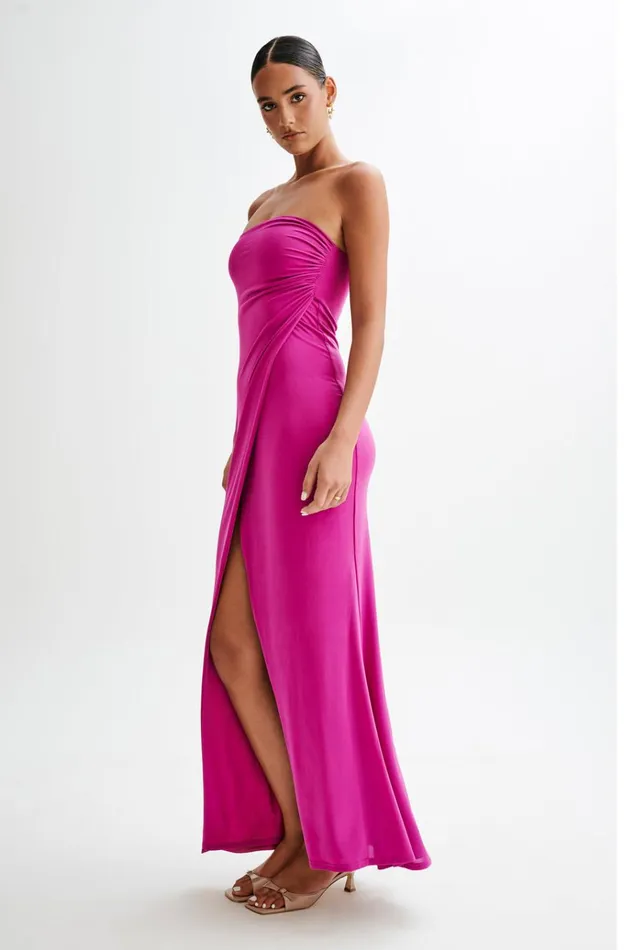 Dresses Women Meshki Cosima Slinky Strapless Maxi Dress 8211 Violet