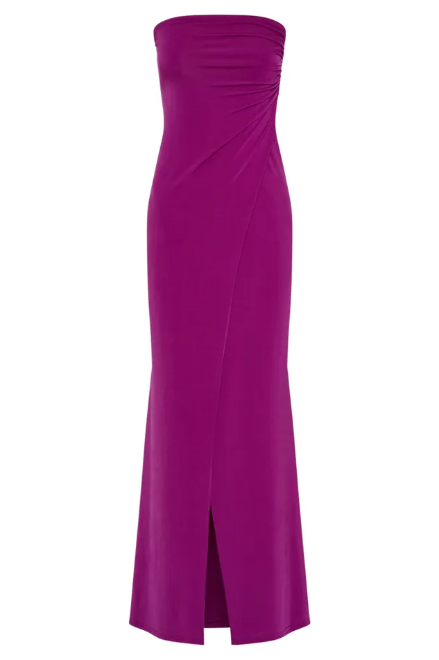 Dresses Women Meshki Cosima Slinky Strapless Maxi Dress 8211 Violet