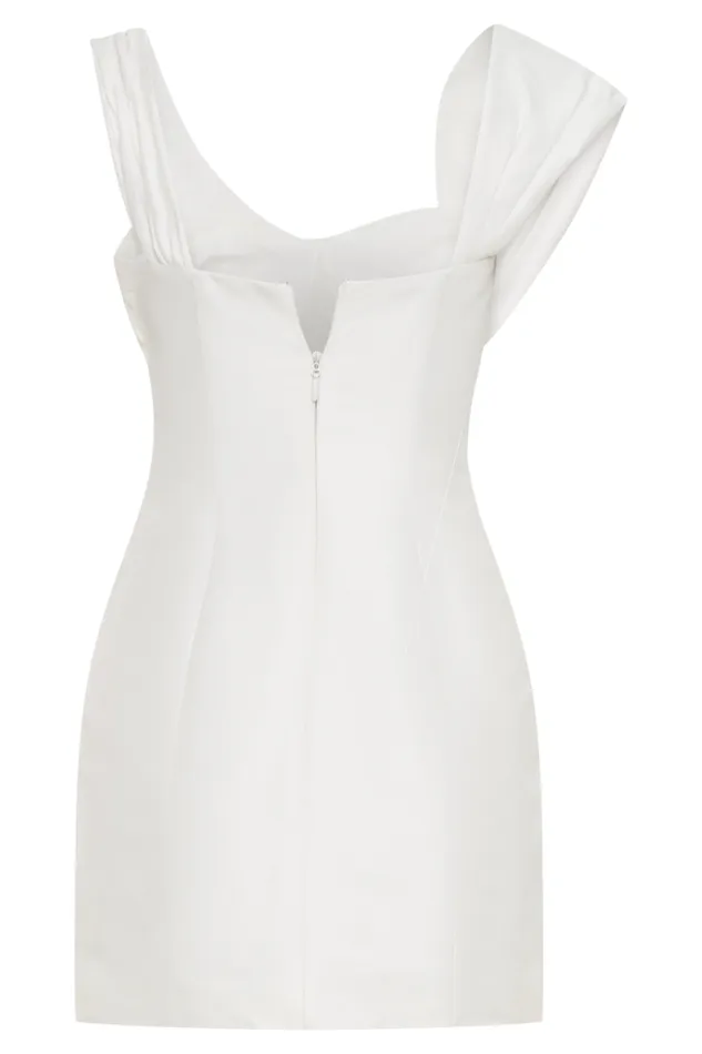 Dresses Women Meshki Farrah Structured Draped Mini Dress 8211 White