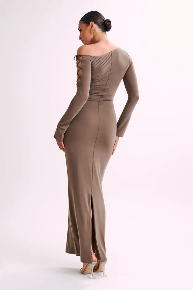 Dresses Women Meshki Gabby Tie Sleeve Slinky Maxi Dress 8211 Coco