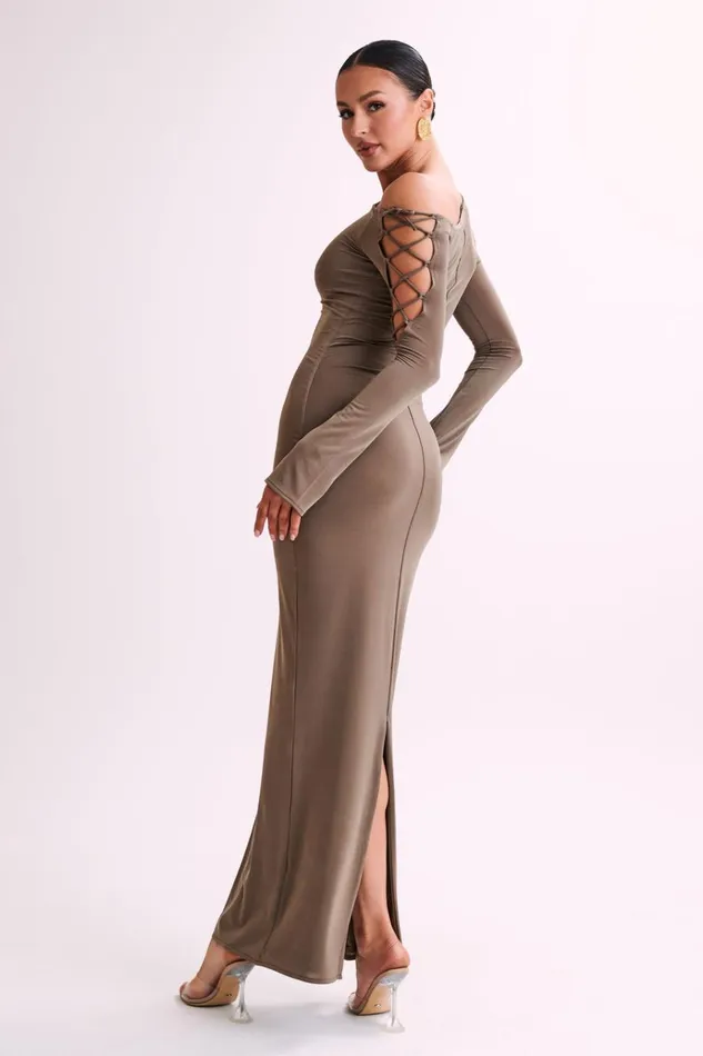 Dresses Women Meshki Gabby Tie Sleeve Slinky Maxi Dress 8211 Coco