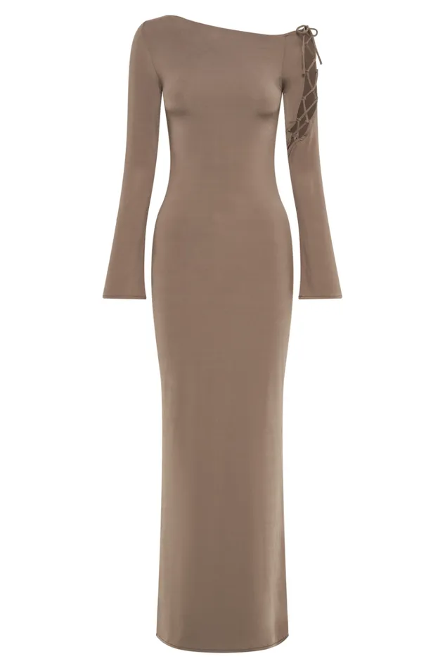 Dresses Women Meshki Gabby Tie Sleeve Slinky Maxi Dress 8211 Coco
