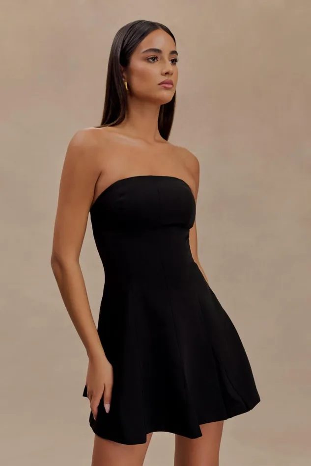Dresses Women Meshki Indiana Strapless Suiting Mini Dress 8211 Black