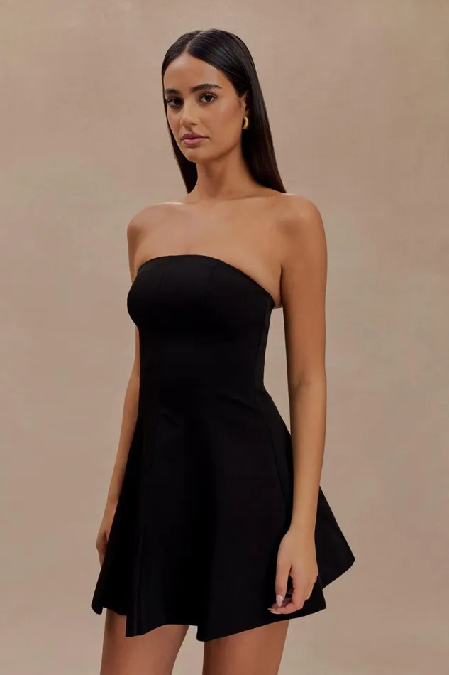 Dresses Women Meshki Indiana Strapless Suiting Mini Dress 8211 Black