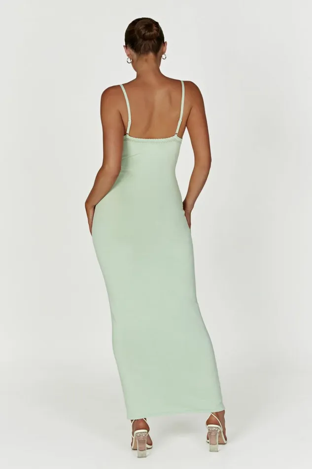 Dresses Women Meshki Maia Pointelle Knit Maxi Dress 8211 Pistachio Green