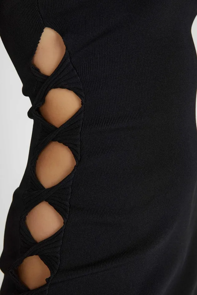 Dresses Women Meshki Maisy Strapless Knit Twist Mini Dress 8211 Black