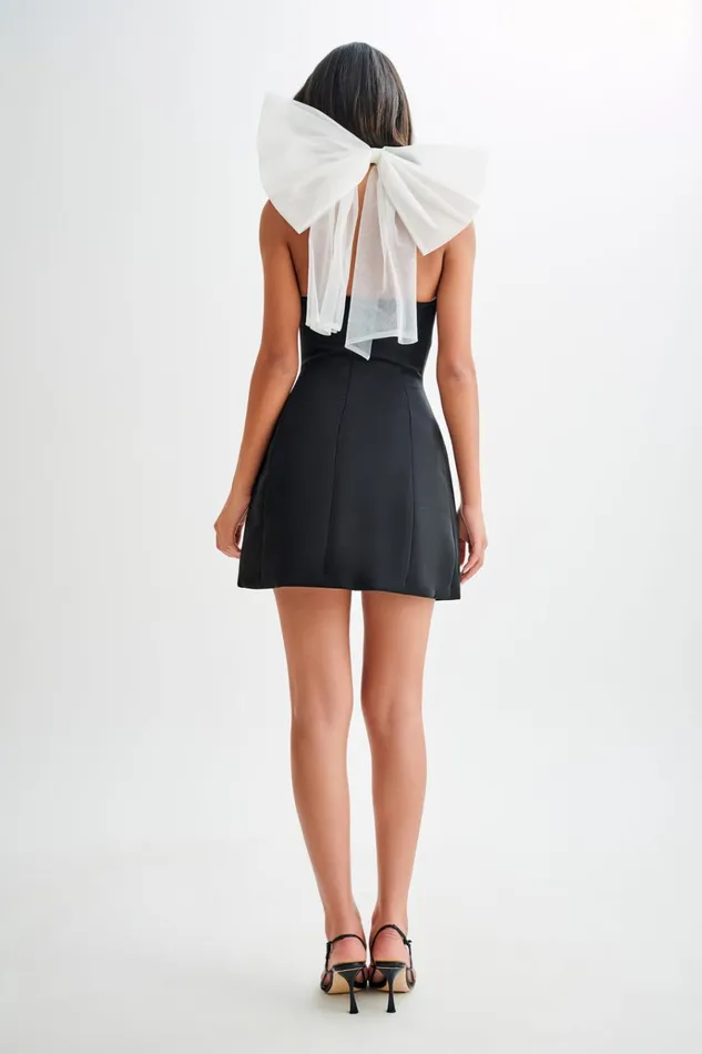 Dresses Women Meshki Maryam Tulle Bow Mini Dress 8211 Black