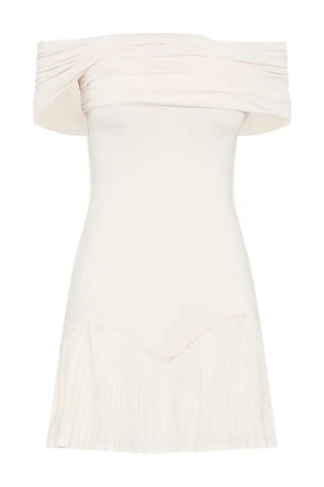 Dresses Women Meshki Melina Slinky Off Shoulder Mini Dress 8211 Ivory