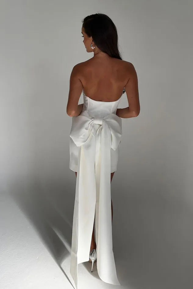 Dresses Women Meshki Meredith Strapless Bow Mini Dress 8211 White