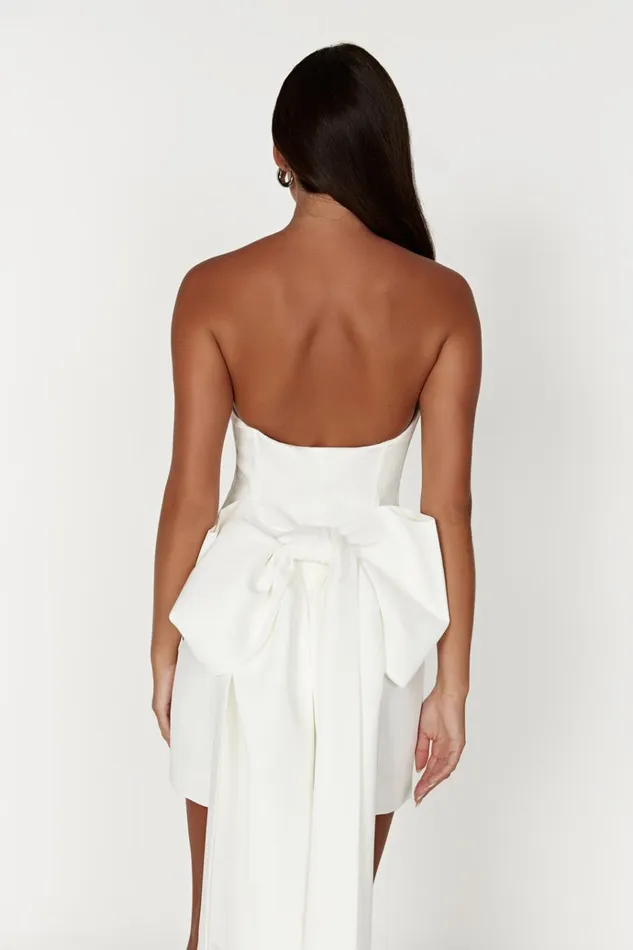 Dresses Women Meshki Meredith Strapless Bow Mini Dress 8211 White