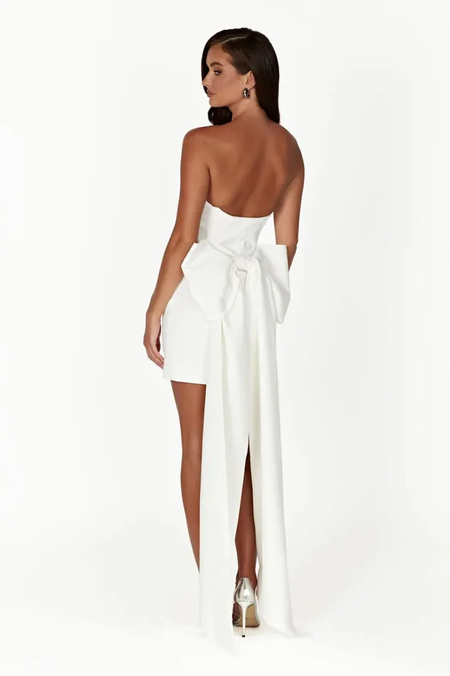 Dresses Women Meshki Meredith Strapless Bow Mini Dress 8211 White