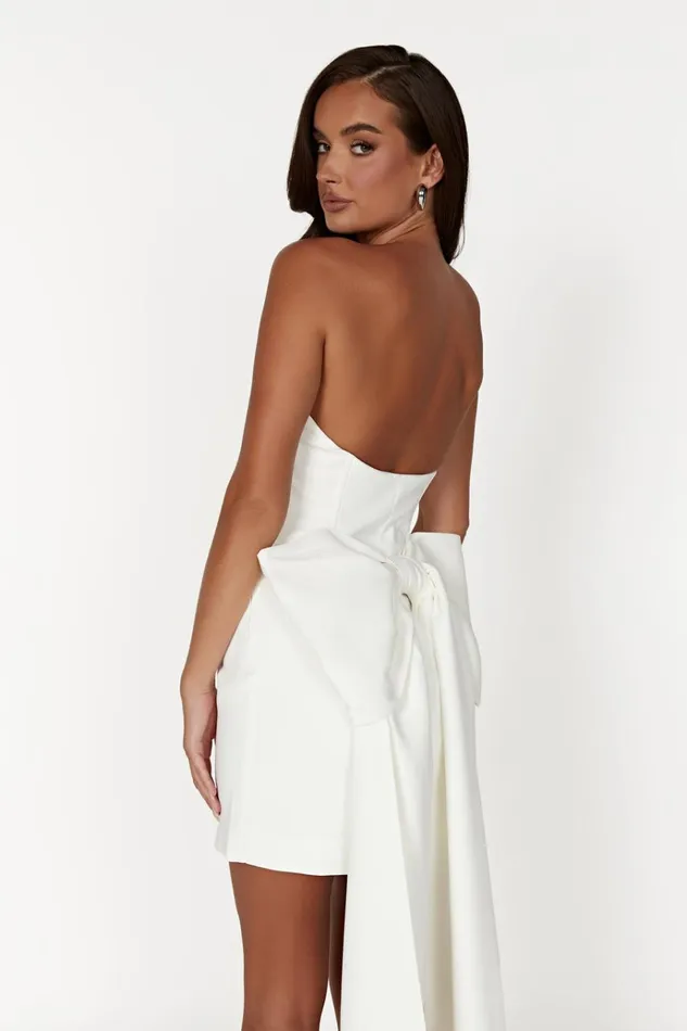 Dresses Women Meshki Meredith Strapless Bow Mini Dress 8211 White