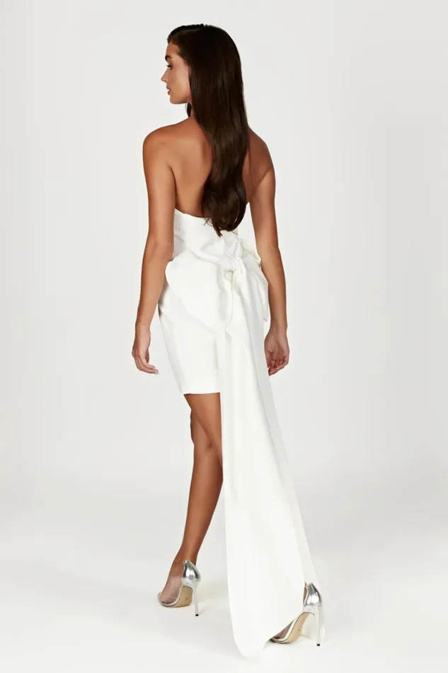 Dresses Women Meshki Meredith Strapless Bow Mini Dress 8211 White